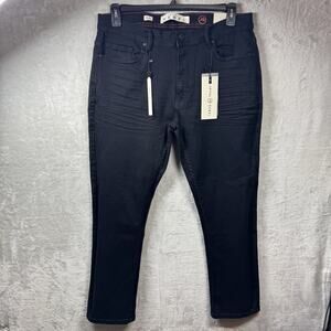 Artful Rebel NEW Mens Jeans Sz 36X30 Denim Black Slim Fit Jax Stretch Soft Logo